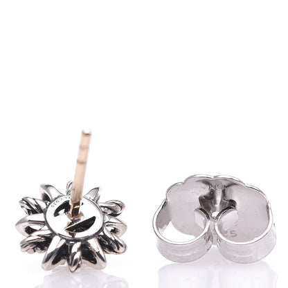 David Yurman Sterling Silver Diamond 10mm Starburst Earrings 4 of 6