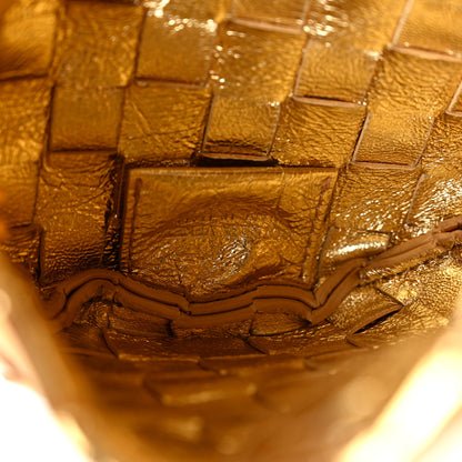 Bottega Veneta Mirror Laminated Nappa Intrecciato Mini Sardine Bag Gold 6 of 10