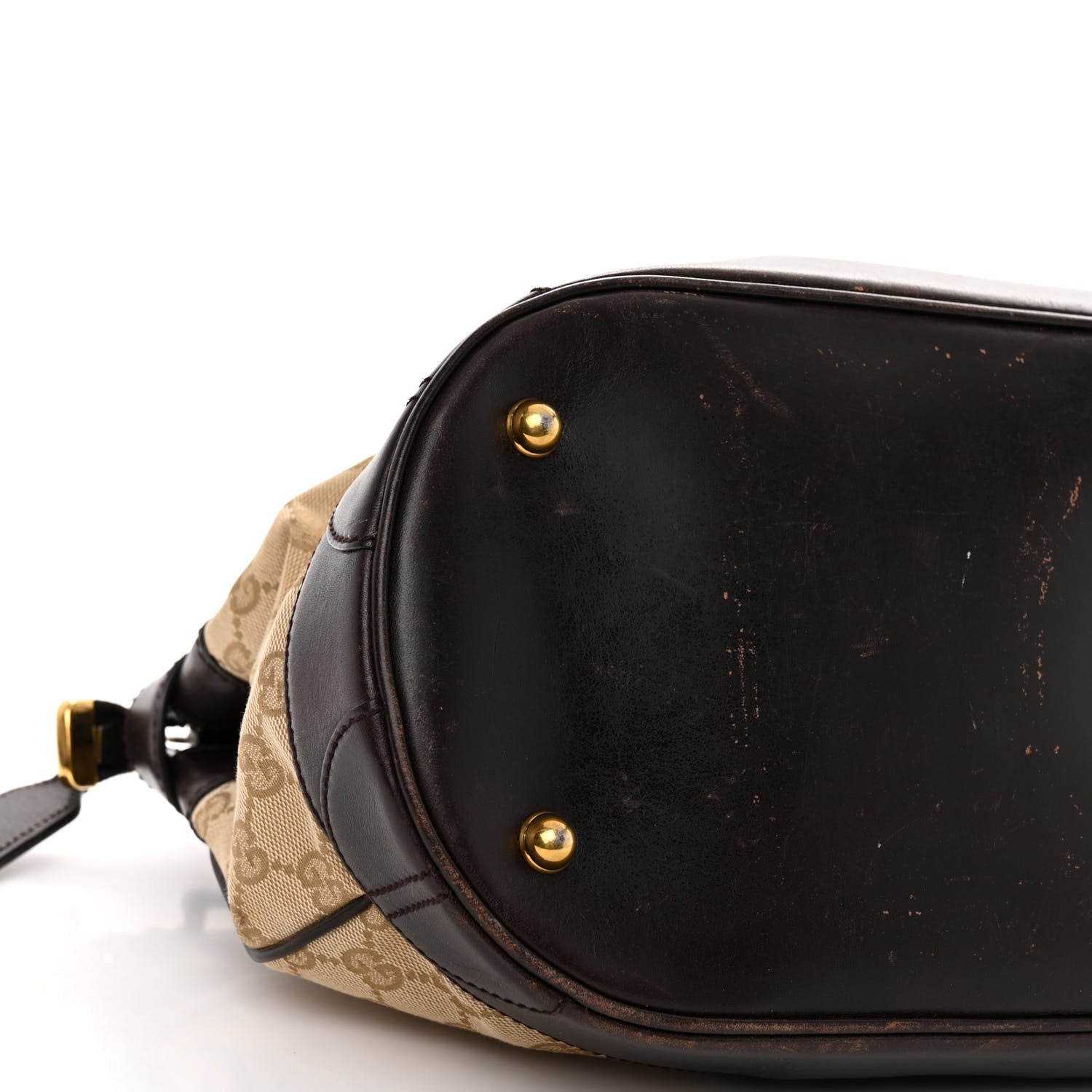 Gucci Monogram Crocodile Web Secret Top Handle Satchel Brown 8 of 10