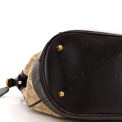 Gucci Monogram Crocodile Web Secret Top Handle Satchel Brown 8 of 10