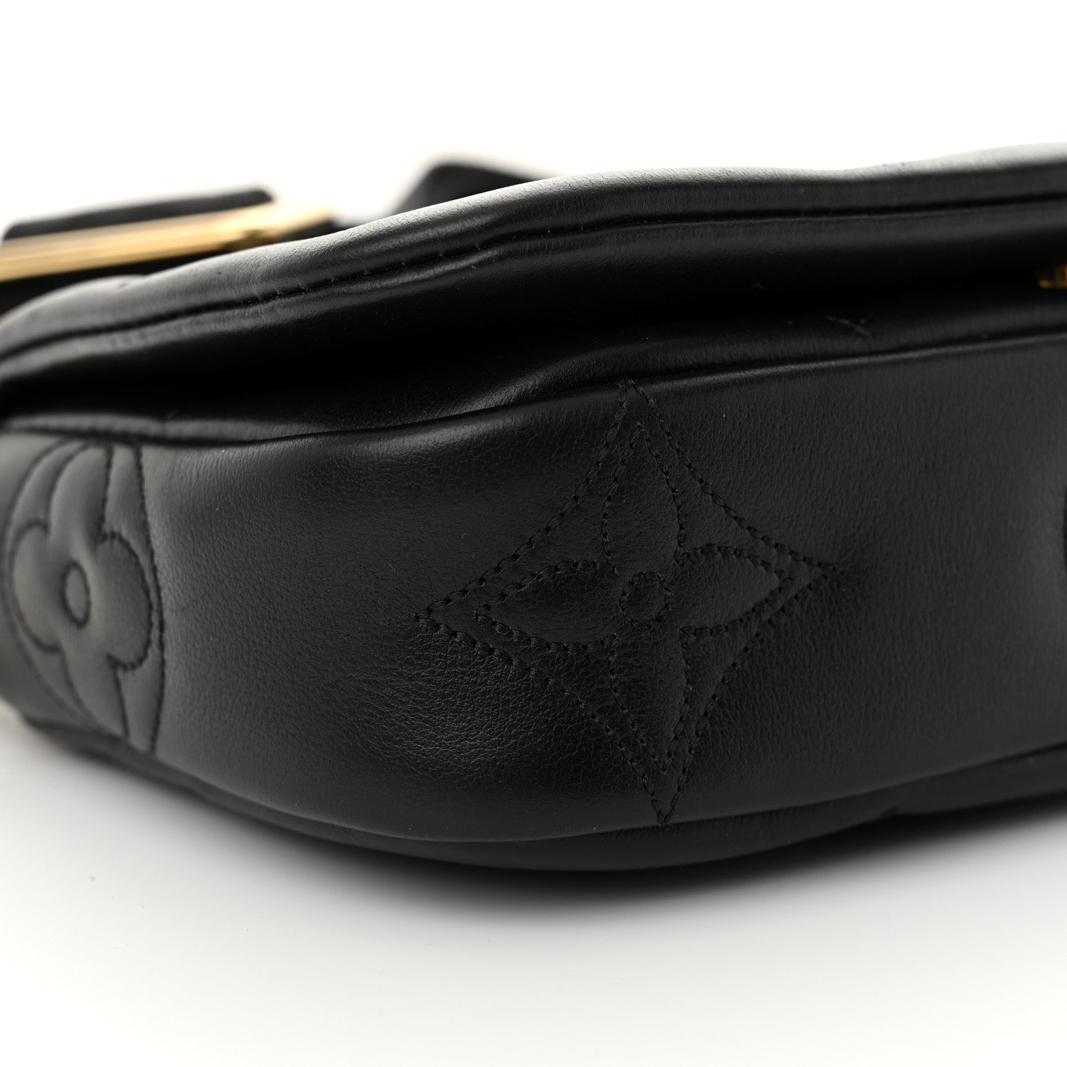 Louis Vuitton Calfskin Bubblegram Wallet On Strap Black 8 of 9