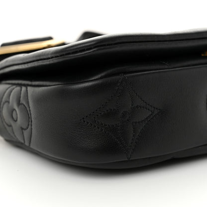 Louis Vuitton Calfskin Bubblegram Wallet On Strap Black 8 of 9