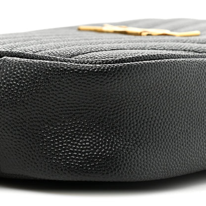 Saint Laurent Grain De Poudre Matelasse Monogram Mini Lou Camera Bag Black 9 of 12