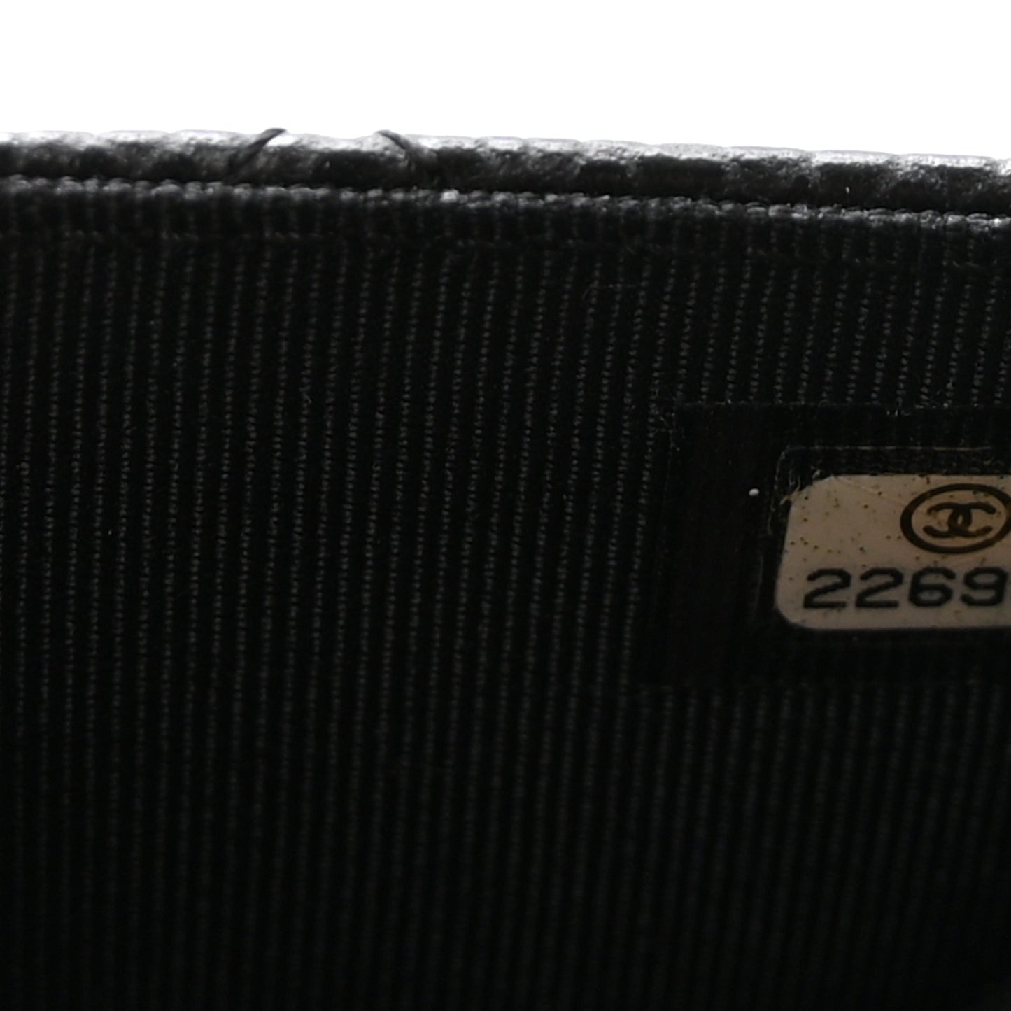 Caviar Quilted Flap Card Holder Black