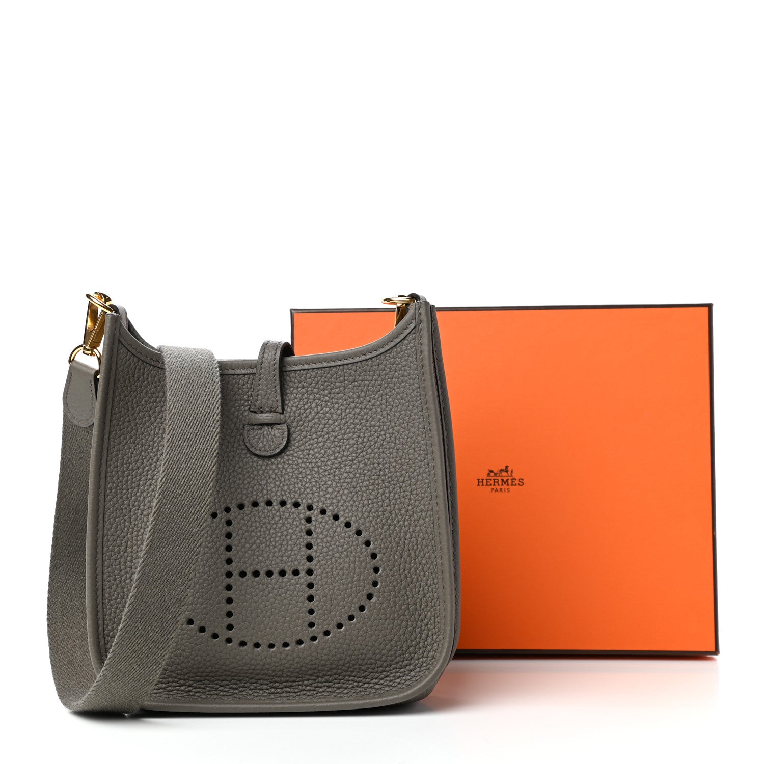 Hermes Taurillon Clemence Evelyne TPM Etain 10 of 10