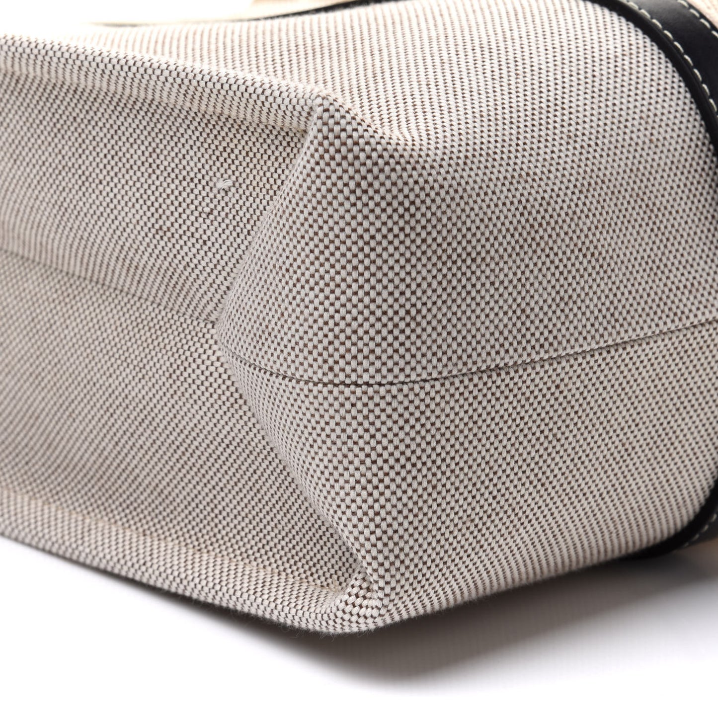 Cotton Calfskin Large Woody Ribbon Tote White Blue