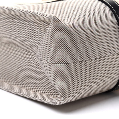 Chloe Cotton Calfskin Large Woody Ribbon Tote White Blue 7 of 10
