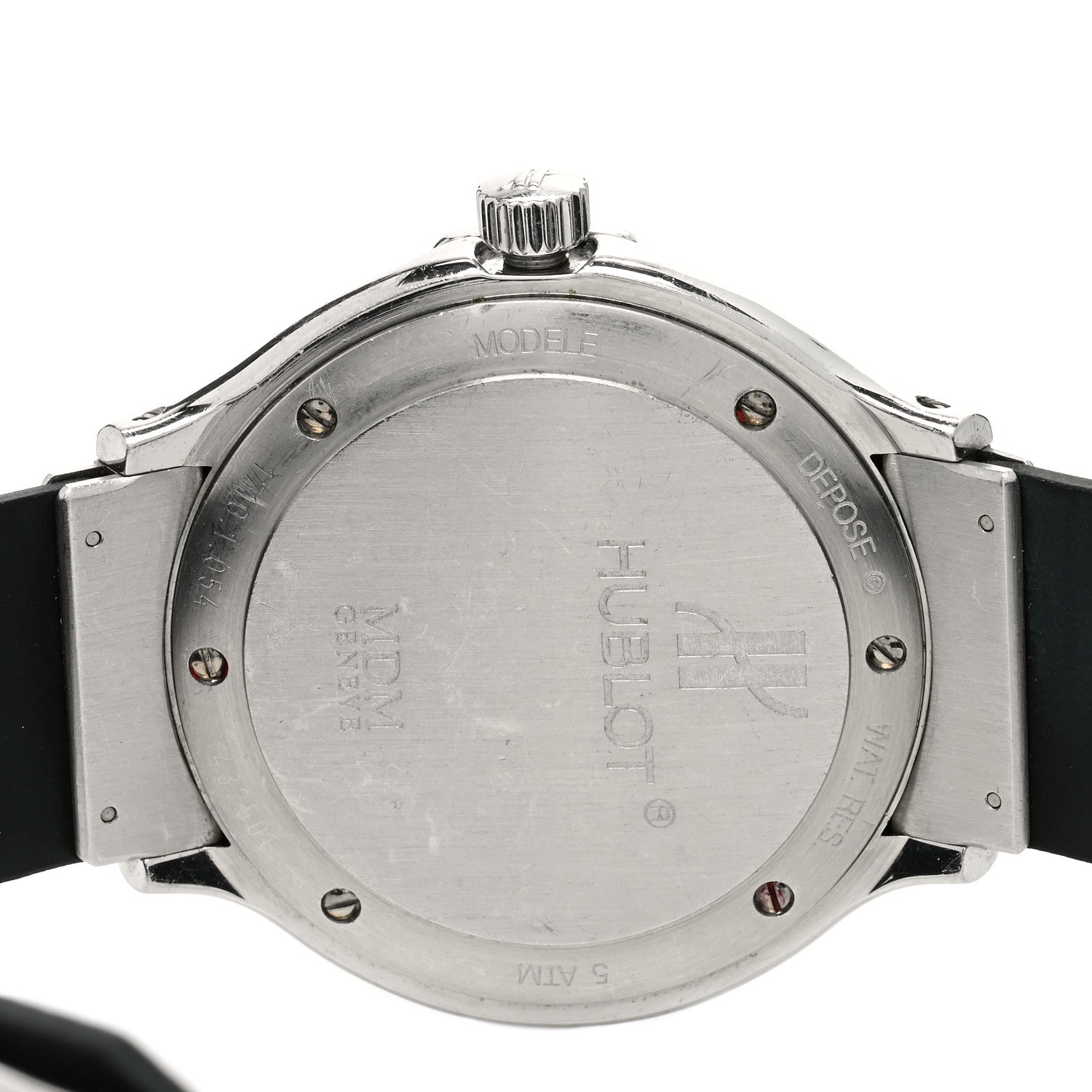 Hublot Stainless Steel Rubber Diamond Bezel 37mm Classic MDM Automatic Watch Black 1710.1.054 4 of 4