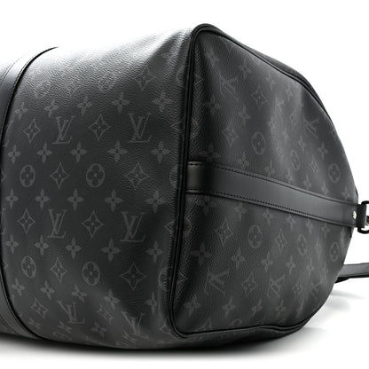Louis Vuitton Monogram Eclipse Keepall Bandouliere 55 10 of 13