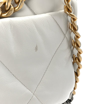 Chanel Lambskin Quilted Medium Chanel 19 Flap White 10 of 11