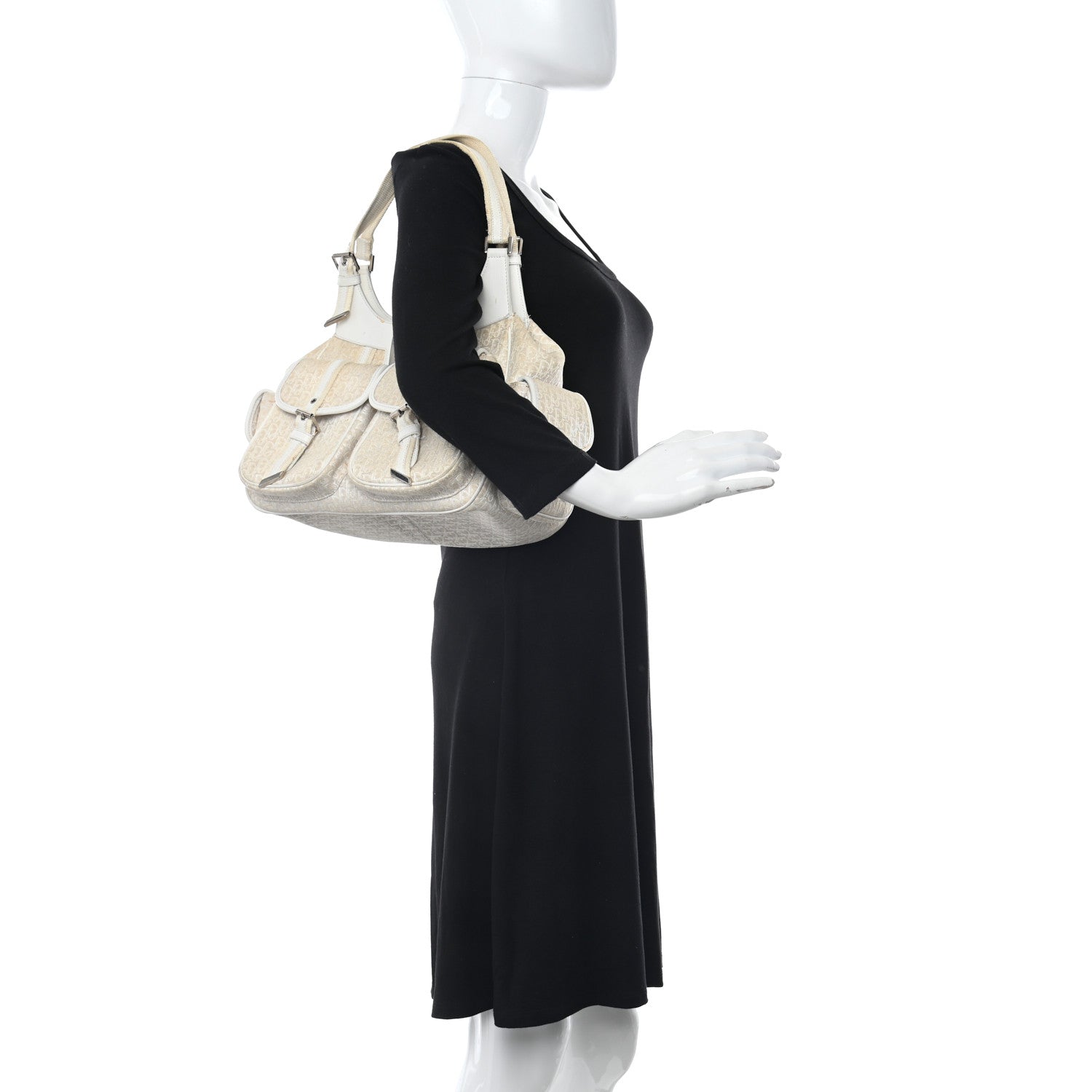 Christian Dior Monogram Pocket Satchel Beige 2 of 18