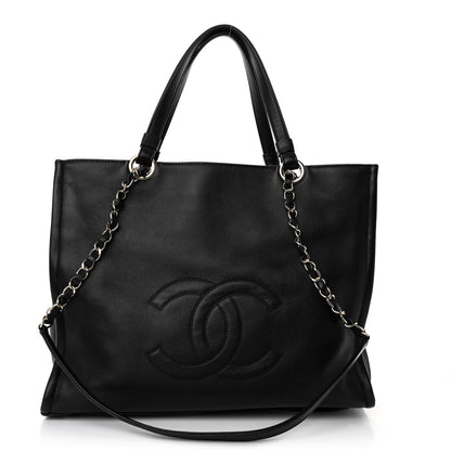 Chanel Calfskin CC Zipped Shopping Tote Black 1 of 9
