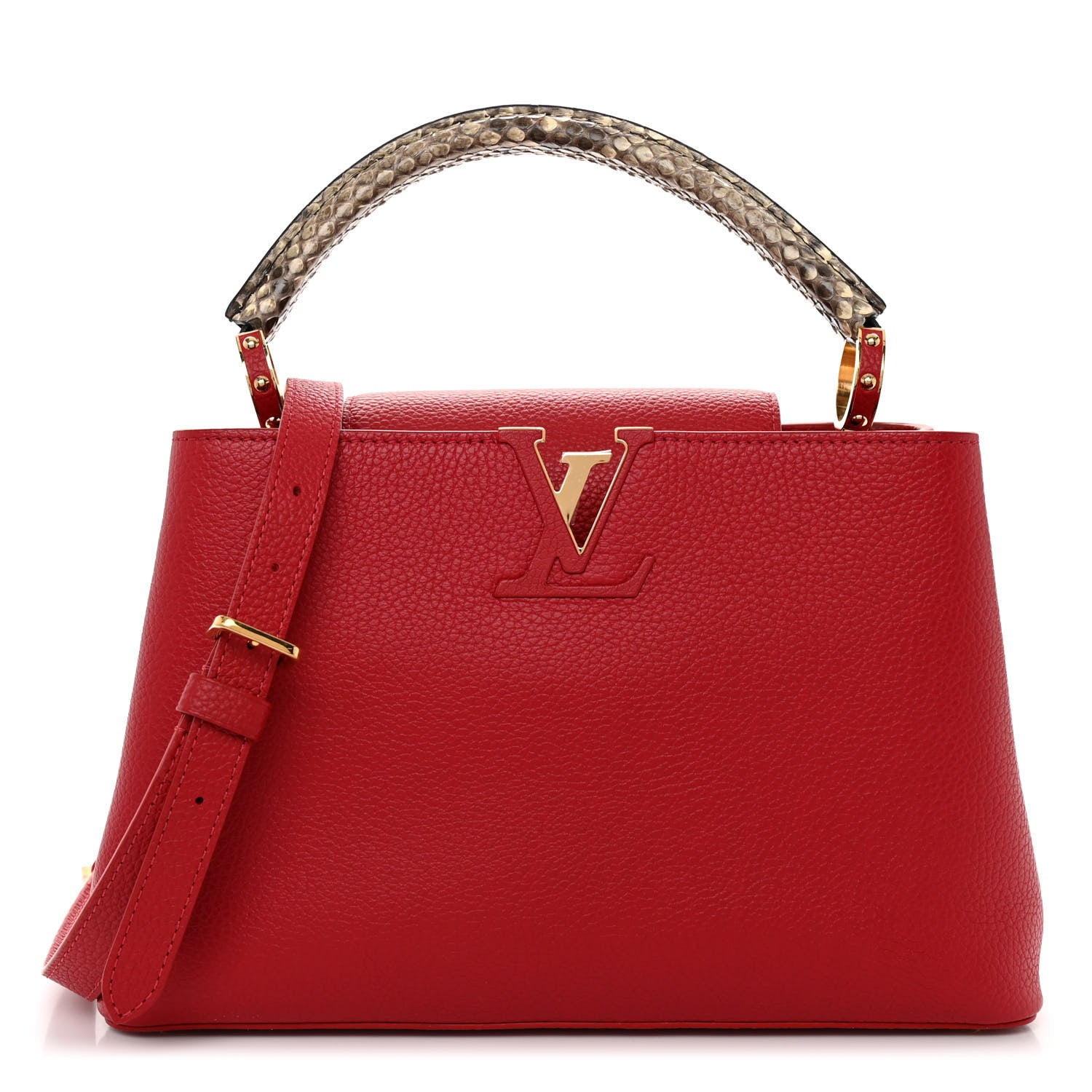 Louis Vuitton Taurillon Snakeskin Capucines BB Rubis 1 of 9