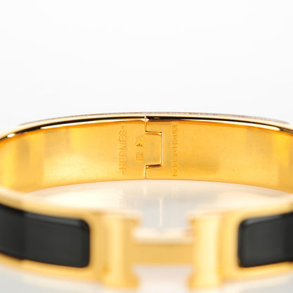 Hermes Enamel Narrow Clic Clac H Bracelet GM Black 4 of 6