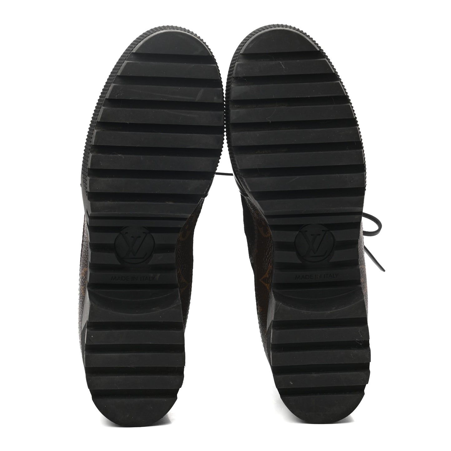 Suede Calfskin Monogram Laureate Platform Desert Boots 38 Black