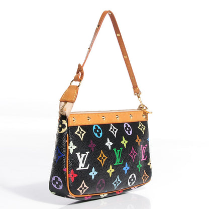 Louis Vuitton Monogram Multicolor Pochette Accessories Black 3 of 7