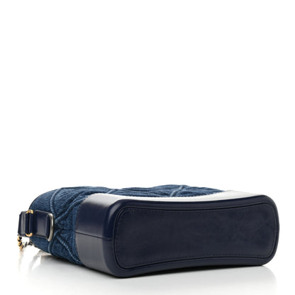 Chanel Denim Calfskin Quilted Small Gabrielle Logo Hobo Blue 4 of 11