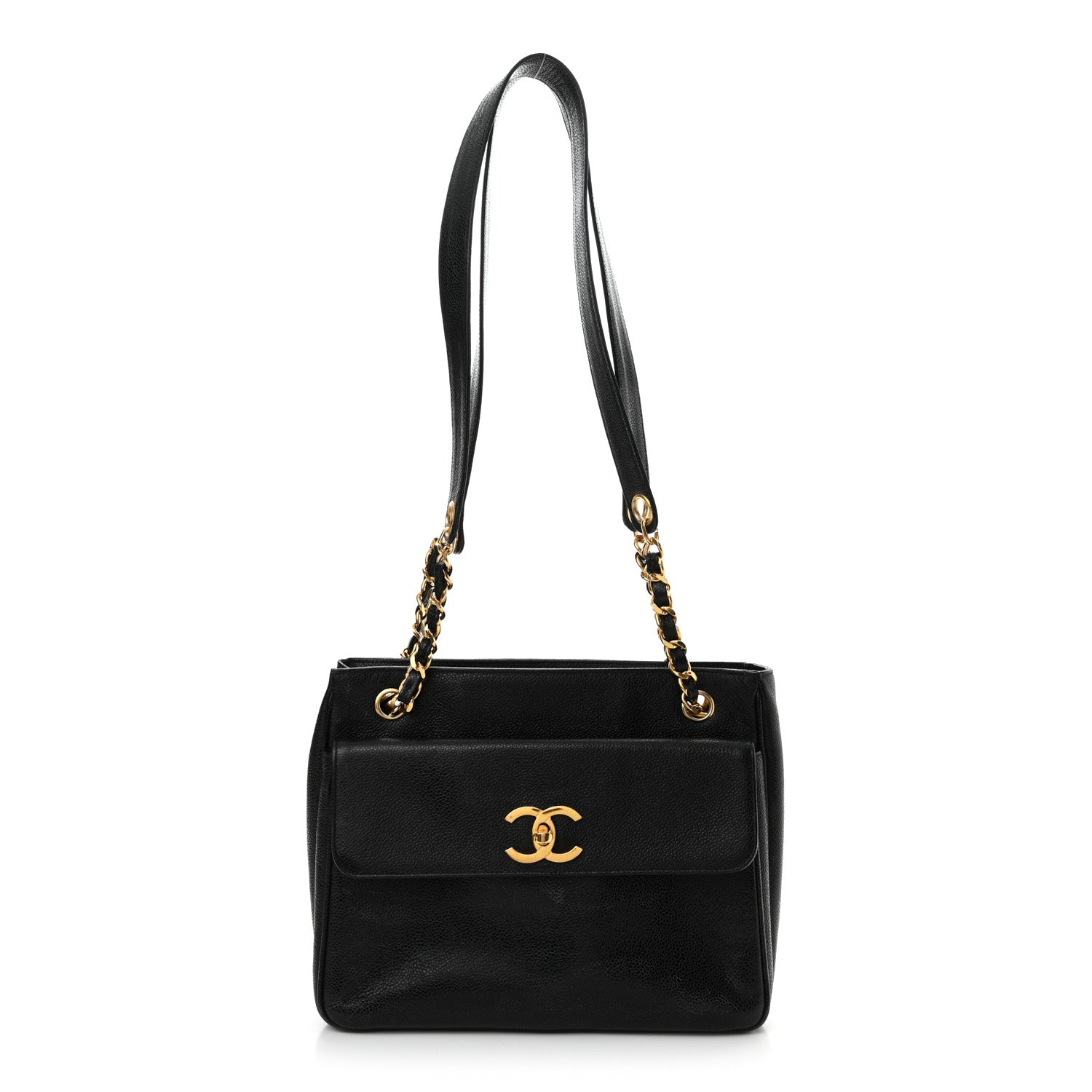Chanel Caviar Flap Shoulder Bag Black 1 of 15