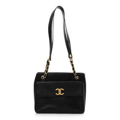 Chanel Caviar Flap Shoulder Bag Black 1 of 15