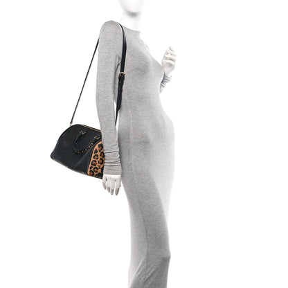 Gucci Leather Suede Fringe Large Babouska Tote Black 4 of 9