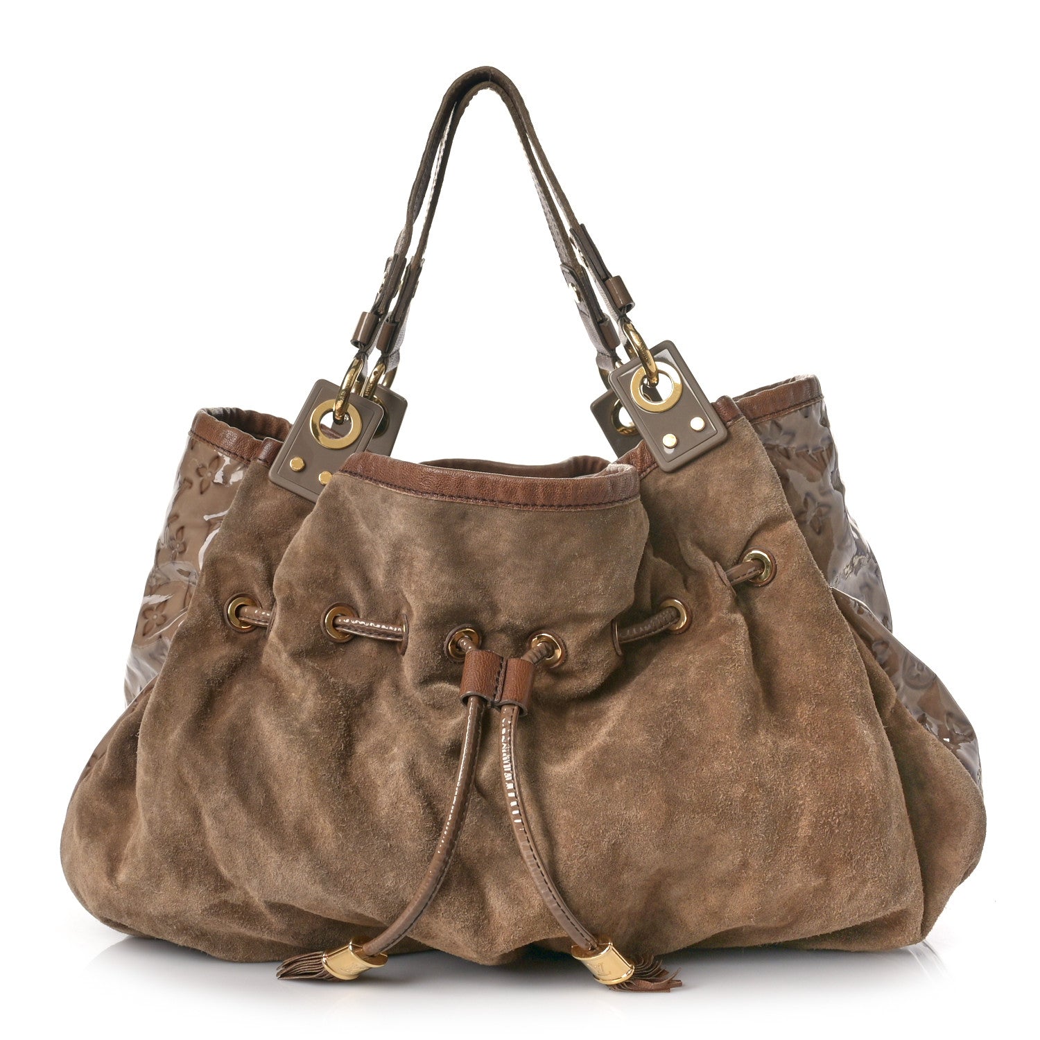 Louis Vuitton Suede Patent Monogram Irene Brown 1 of 9