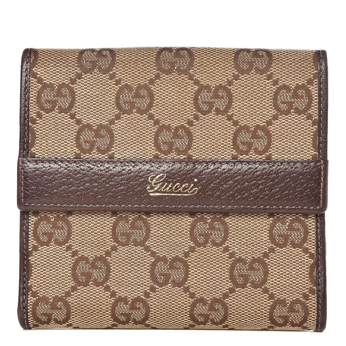 Monogram French Flap Wallet Dark Brown