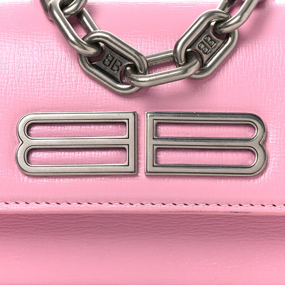 Balenciaga Calfskin Stripe Embossed Gossip Chain Bag XS Candy Pink 9 of 14
