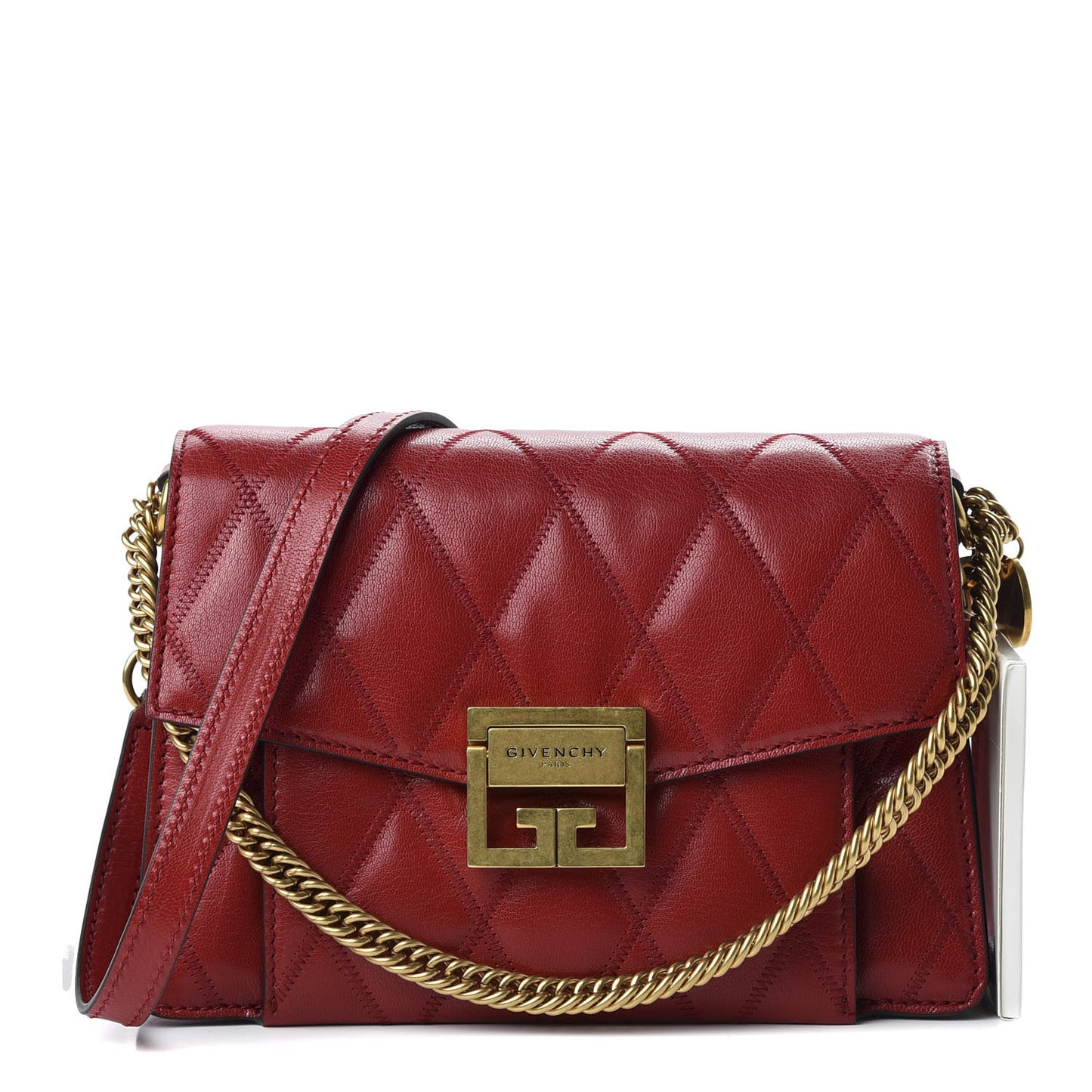 Goatskin Quilted Small GV3 Shoulder Bag Vermilion
