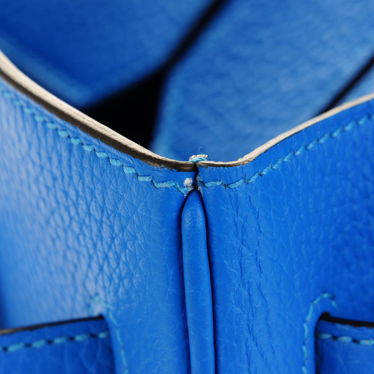 Taurillon Clemence Birkin 35 Bleu Hydra