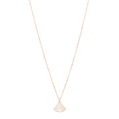 Bulgari 18K Rose Gold Diamond Mother of Pearl Small Divas' Dream Pendant Necklace 1 of 5