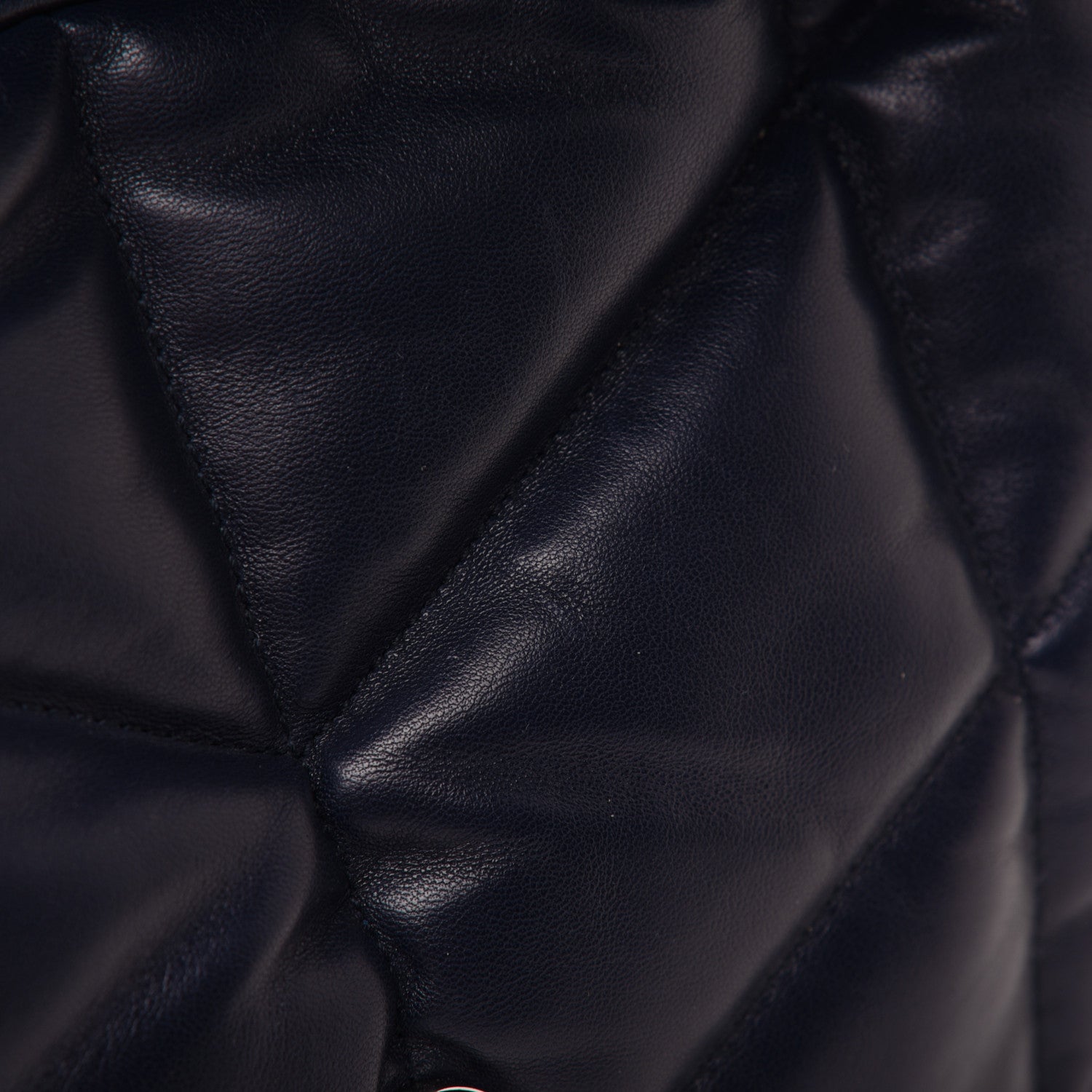 Saint Laurent Lambskin Quilted Small Loulou Puffer Monogram Chain Satchel Navy 16 of 24