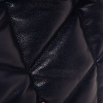 Saint Laurent Lambskin Quilted Small Loulou Puffer Monogram Chain Satchel Navy 16 of 24