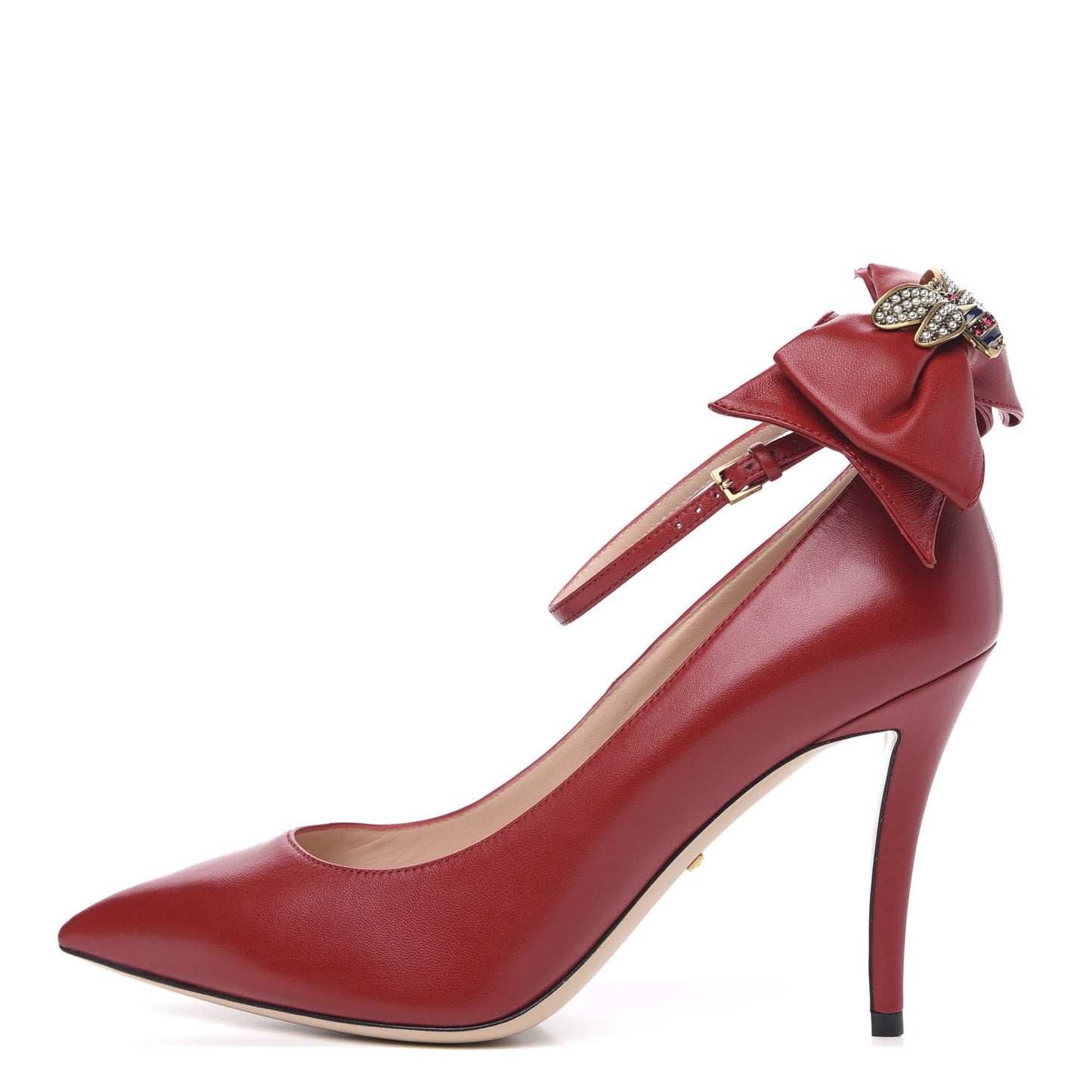Nappa Queen Margaret Pumps 38 Hibiscus Red