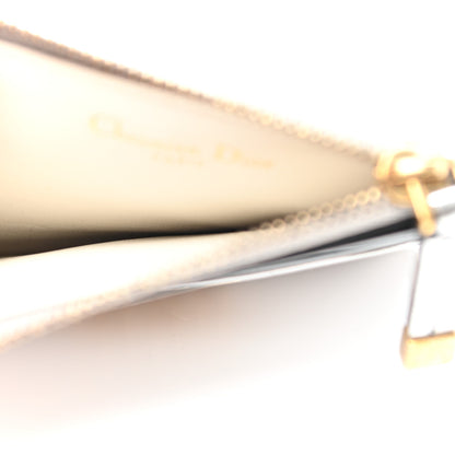 Christian Dior Metallic Calfskin D-Fence Card Holder Silver 5 of 6
