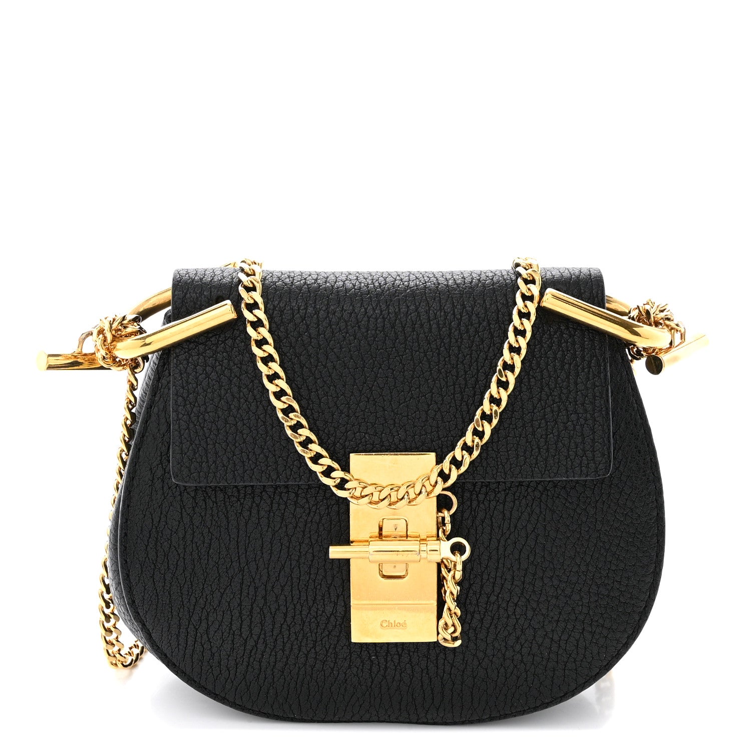 Chloe Grained Lambskin Nano Drew Shoulder Bag Black 1 of 11