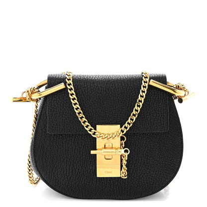 Chloe Grained Lambskin Nano Drew Shoulder Bag Black 1 of 11