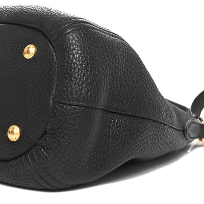 Prada Vitello Phenix Shoulder Bag Black 9 of 9