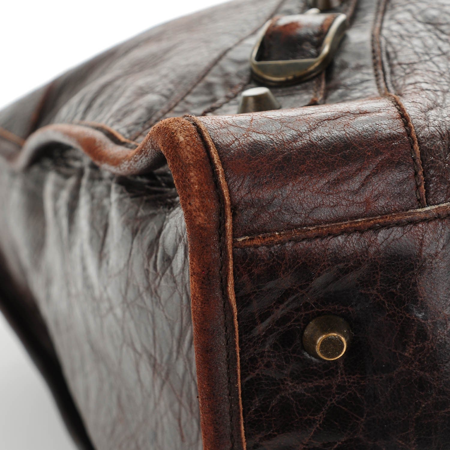 Balenciaga Chevre Classic Hardware Work Chocolate 8 of 9