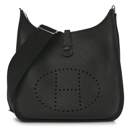 Hermes Taurillon Clemence Evelyne III PM Black 1 of 8