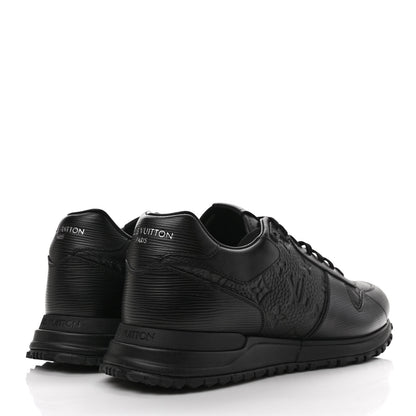 Louis Vuitton Epi Monogram Calfskin Mens Run Away Sneakers 9.5 Black 4 of 10
