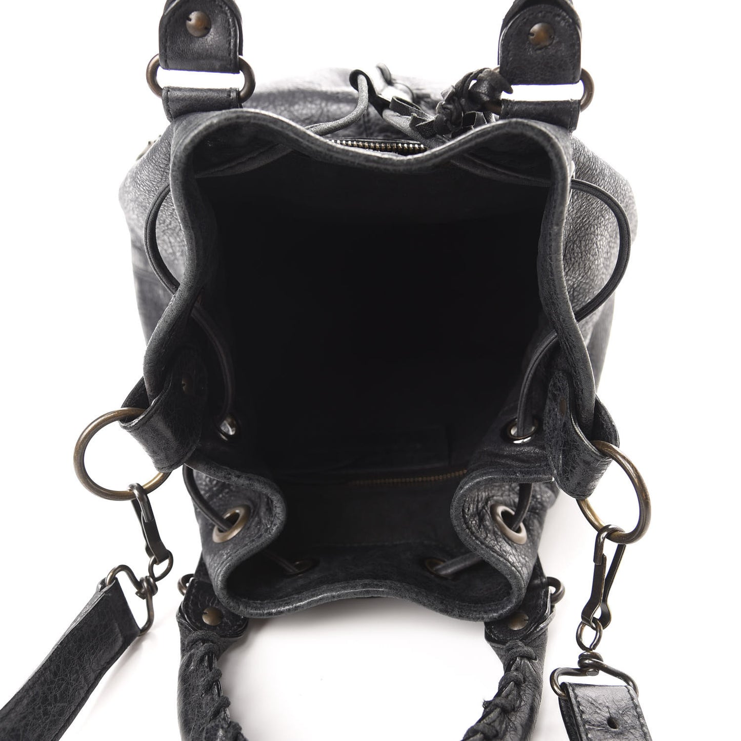 Agneau Classic Hardware Mini Pompon Black