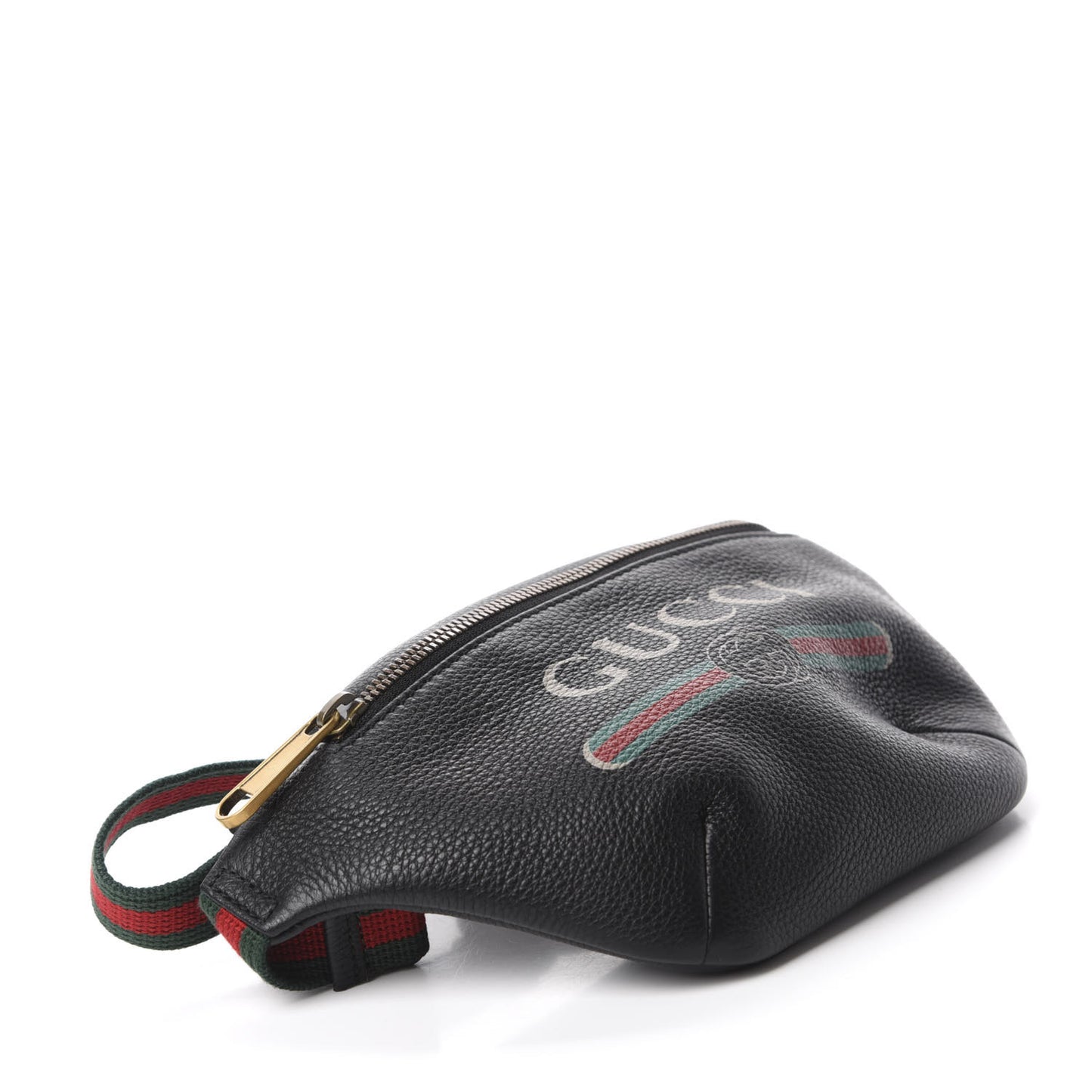 Grained Calfskin Small Logo Belt Bag Black