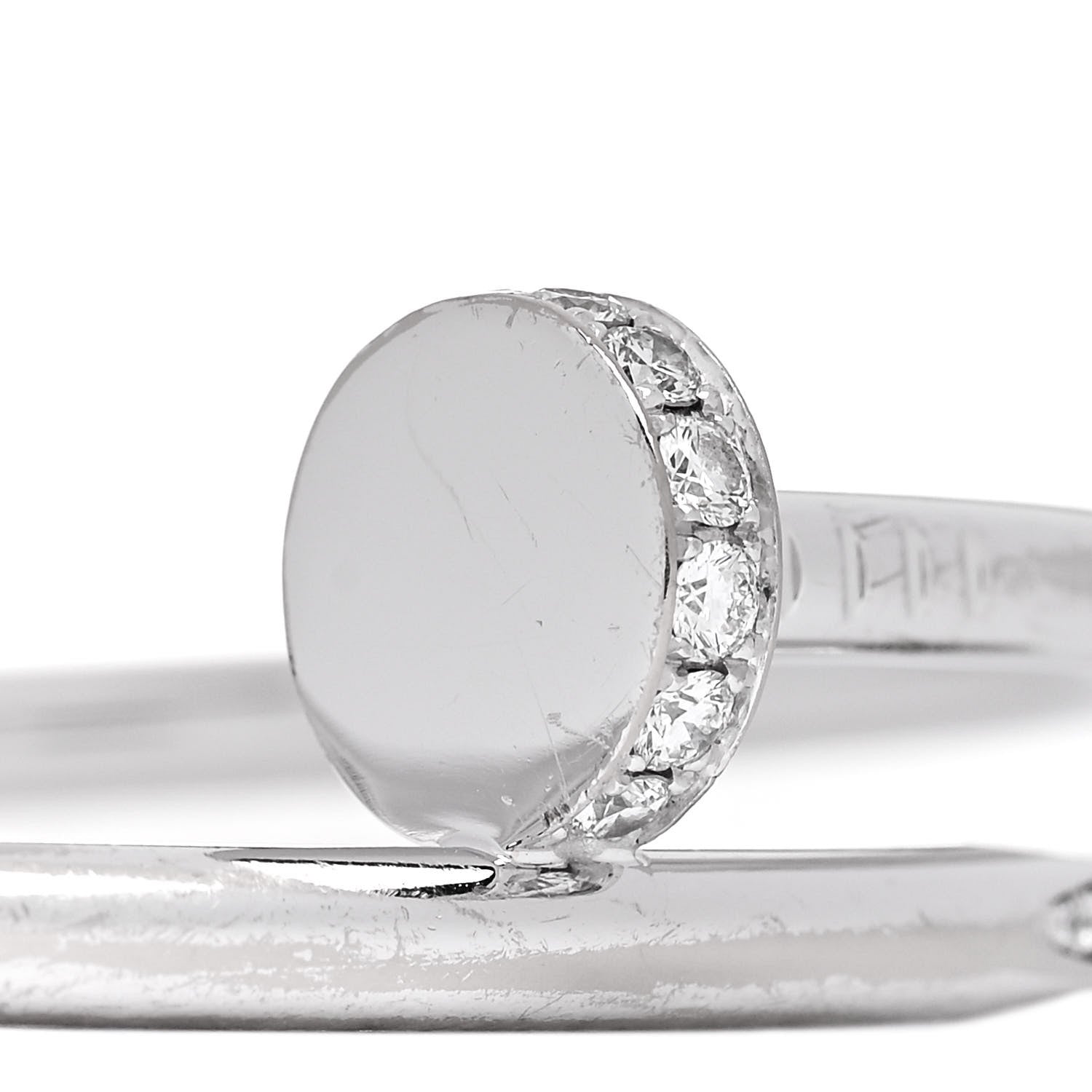 Cartier 18K White Gold Diamond Juste Un Clou Bracelet 16 3 of 5