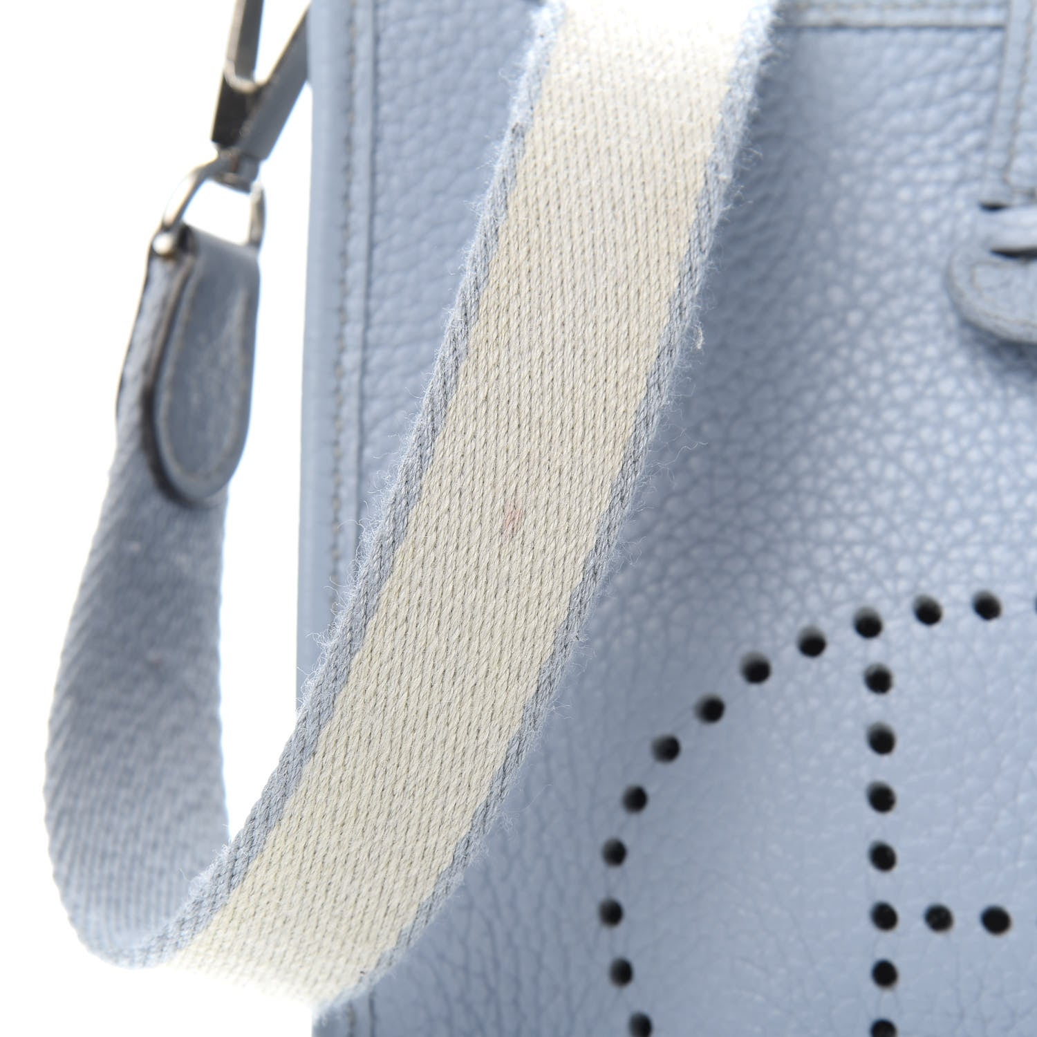 Hermes Taurillon Clemence Amazone Evelyne TPM Bleu Lin 10 of 12