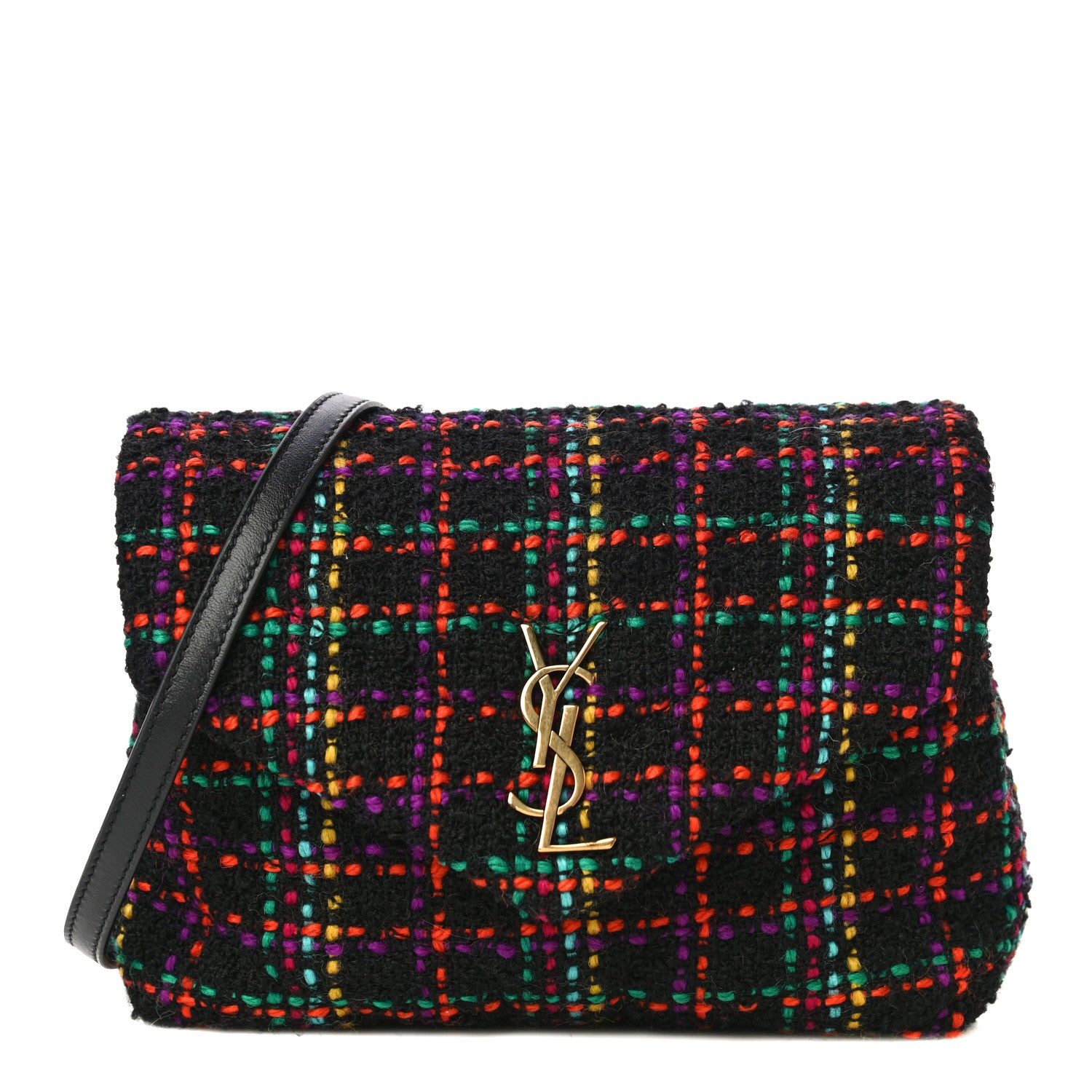 Saint Laurent Tweed Toy Loulou Shoulder Bag Black 1 of 17