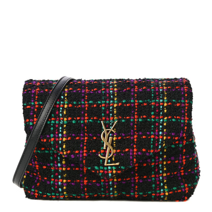 Saint Laurent Tweed Toy Loulou Shoulder Bag Black 1 of 17