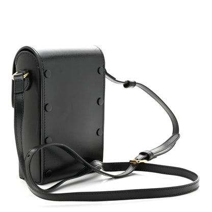 Gucci Boarded Plutone Calfskin Mini Horsebit 1955 Crossbody Bag Black 4 of 14