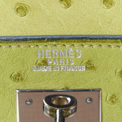 Hermes Ostrich Kelly Sellier 32 Vert Anis 23 of 34