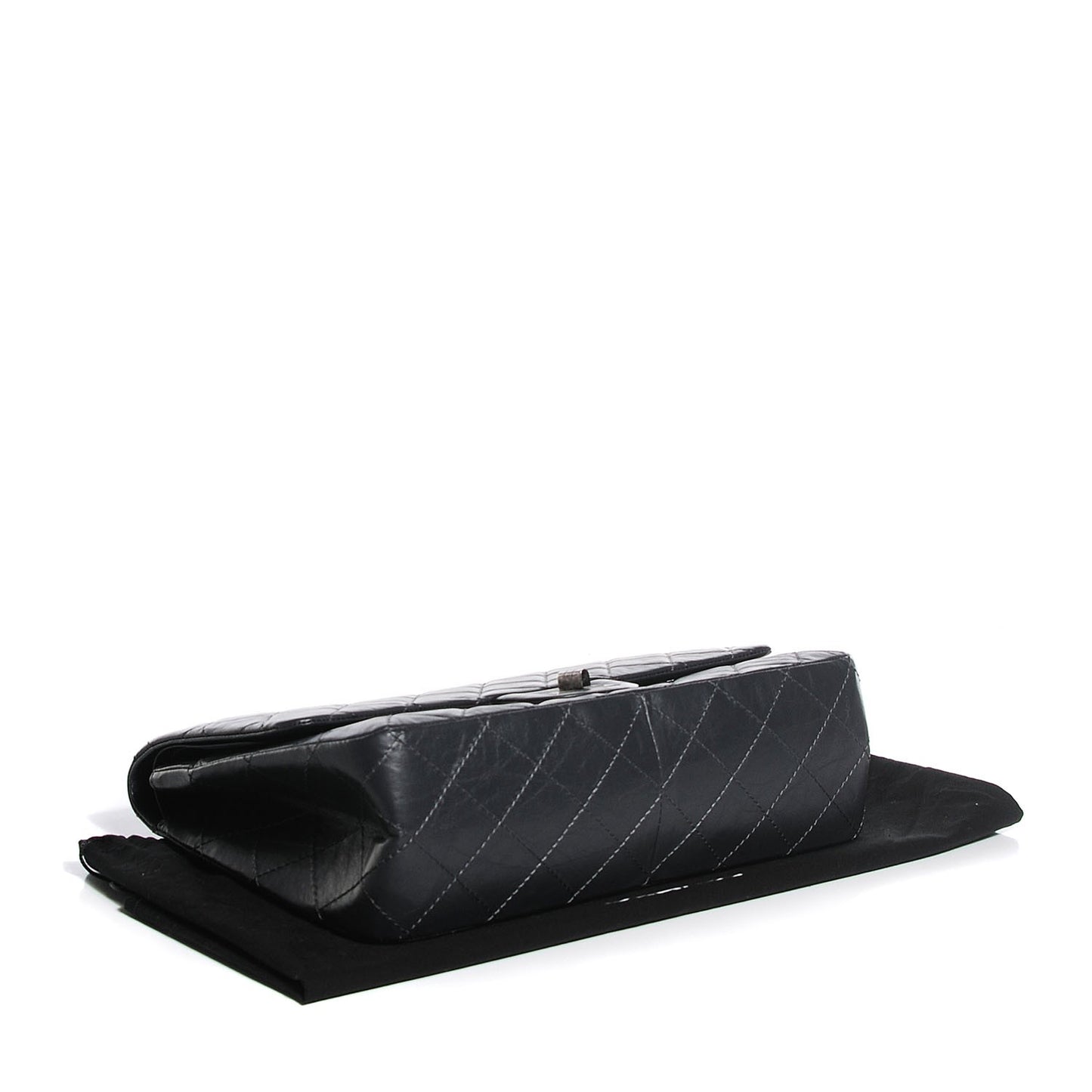 Aged Calfskin 2.55 Reissue 227 Flap Dark Grey