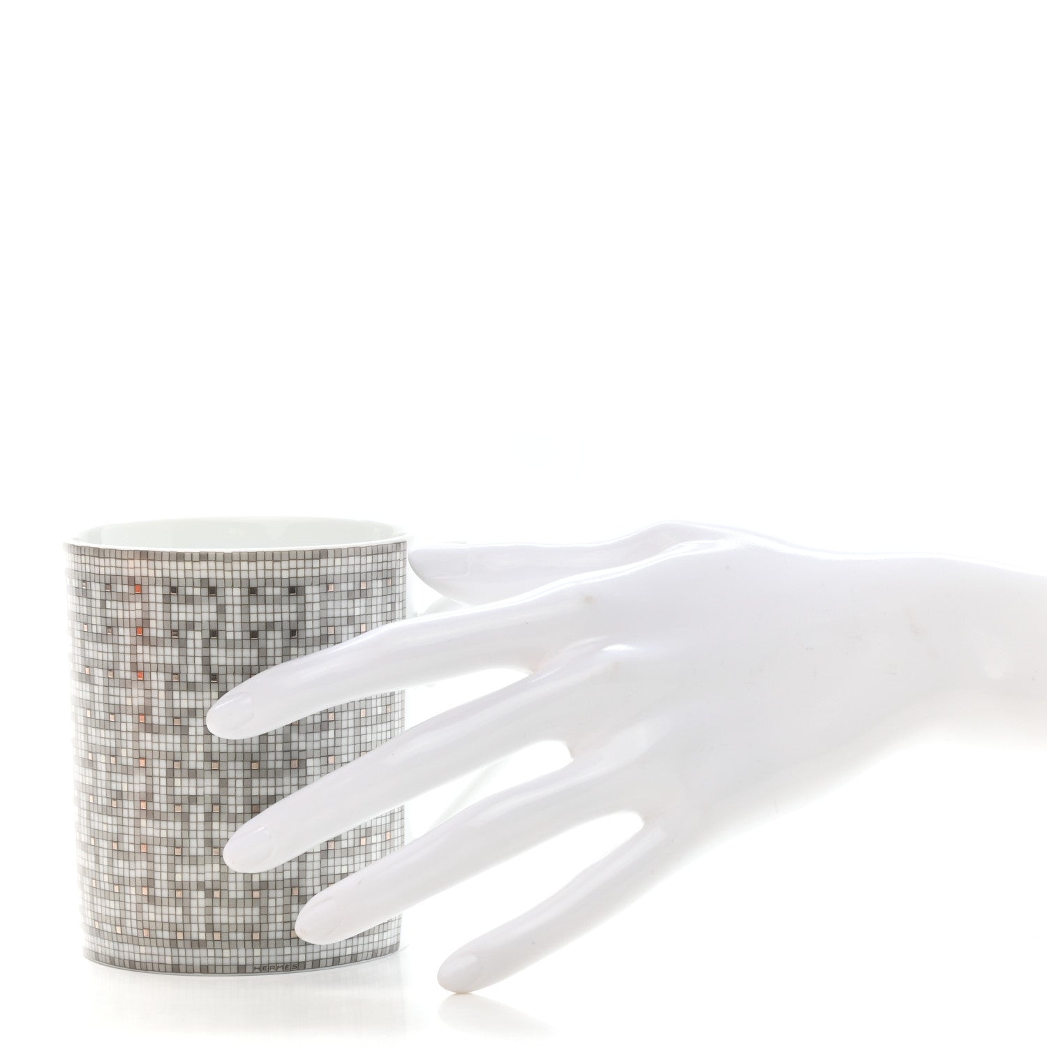 Hermes Porcelain Mosaique au 24 Mug Platinum 2 of 7